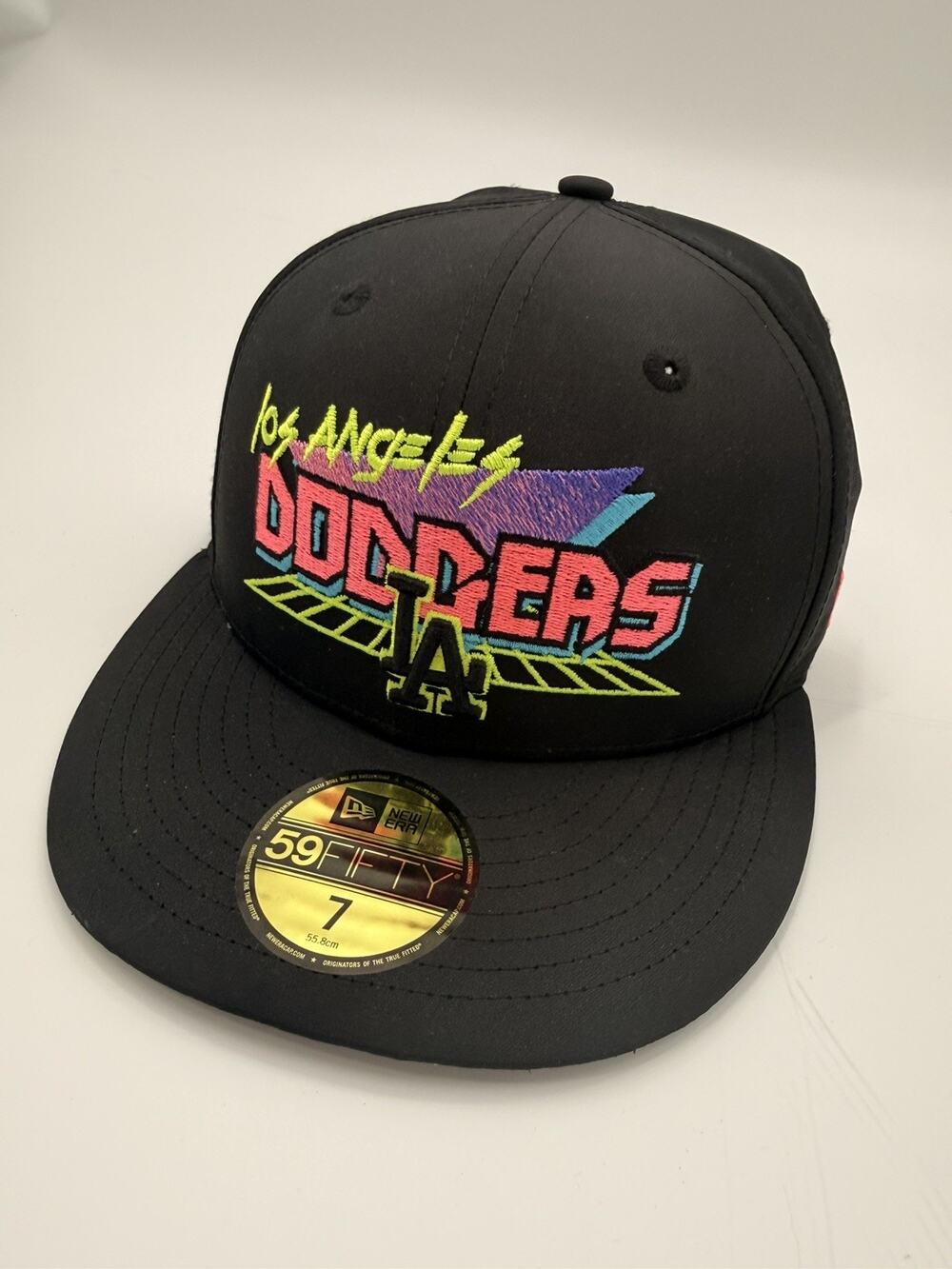 Culture Kings New Era Arcade Los Angeles Dodgers Fitted Hat Black Size 7 New!